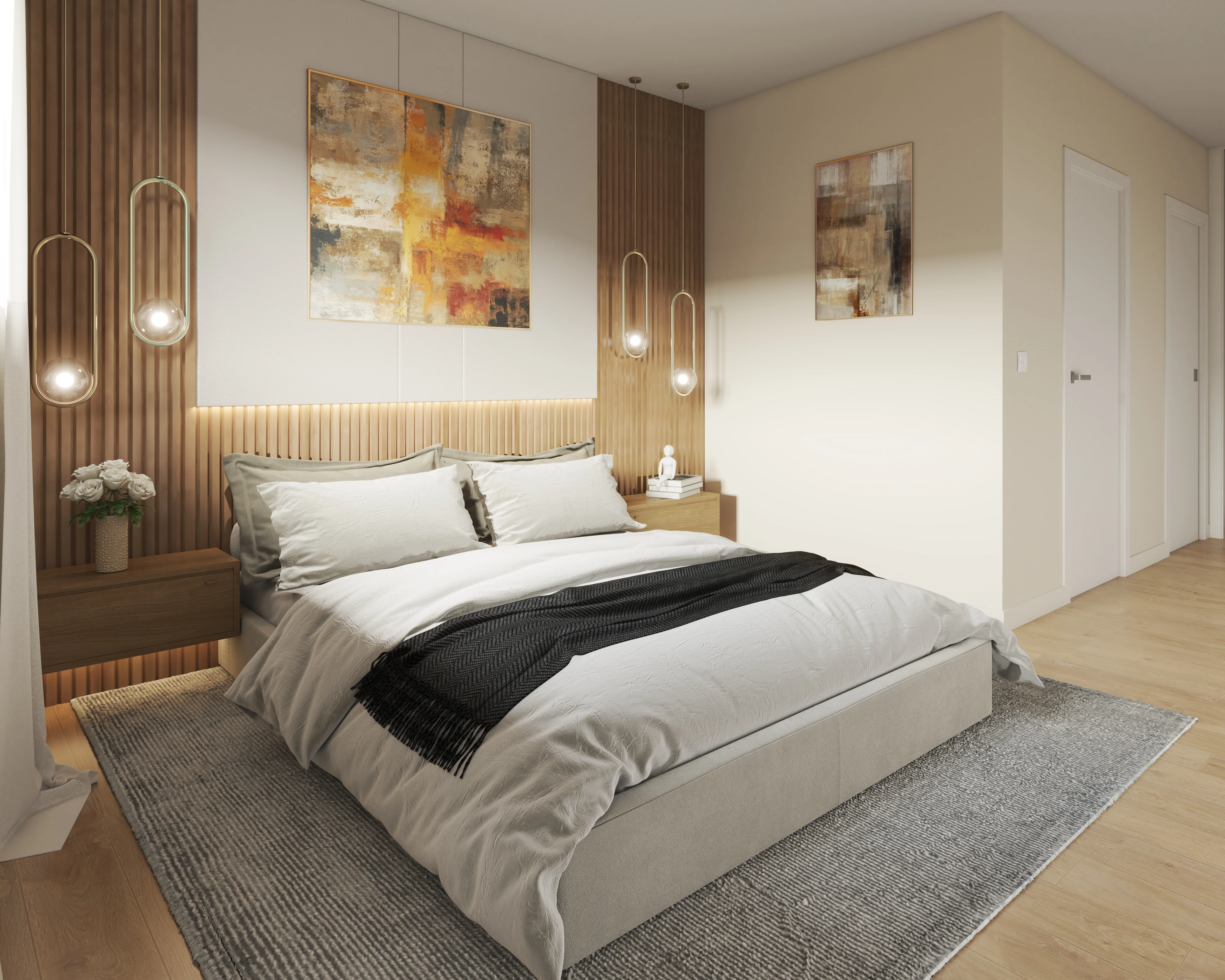 Dormitorio principal con vestidor en piso de 3 dormitorios Arcosur